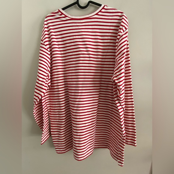 Anthropologie Daily Practice Cotton Long-Sleeve Tee top size m red NEW - Picture 6 of 9